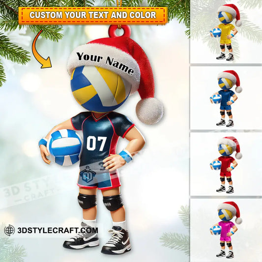 Custom Name Volleyball Ornament Christmas Decoration