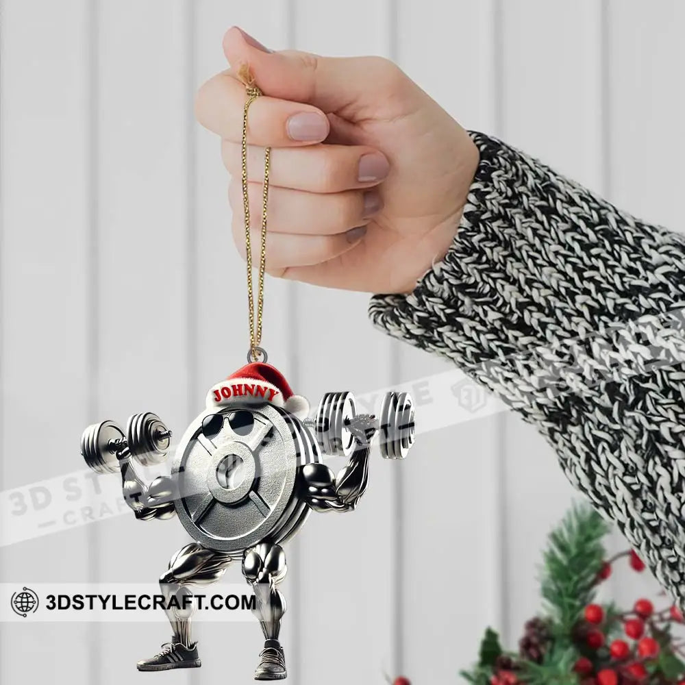 Custom Name Work Out Ornament Gymnastics Christmas Gift