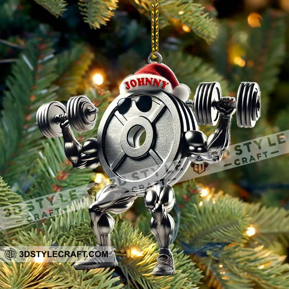 Custom Name Work Out Ornament Gymnastics Christmas Gift