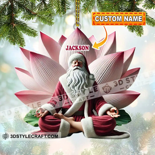 Custom Name Yoga Santa Ornament Yogi Christmas Gift