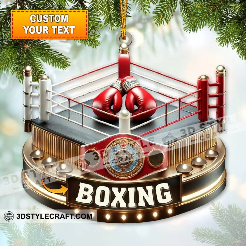 Custom Ornament Boxing Ring Christmas Decor 3.54’’ / 1