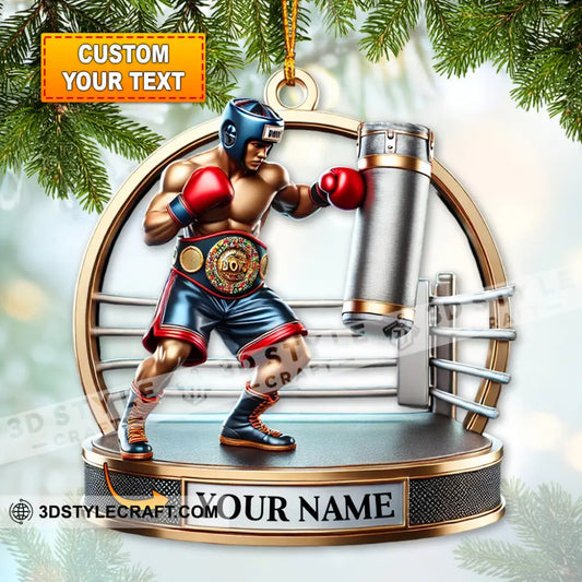 Custom Ornament Boxing Ring Christmas Decor 3.54’’ / 1