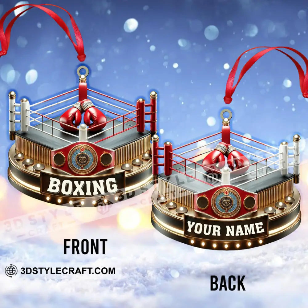 Custom Ornament Boxing Ring Christmas Decor