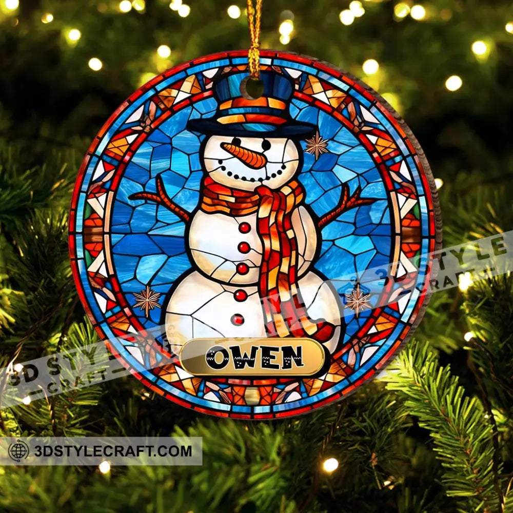 Custom Ornament Christmas Background Vibe Decor