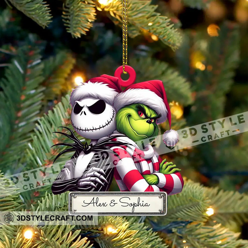 Custom Ornament Couple Elf Christmas Decor