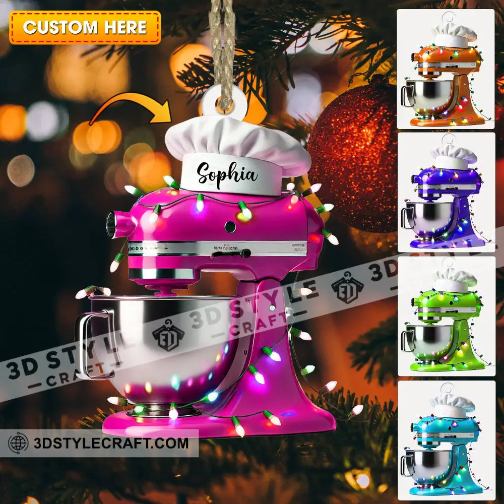 Custom Ornament Cream Mixer Christmas Decor 3.54’’ / 1