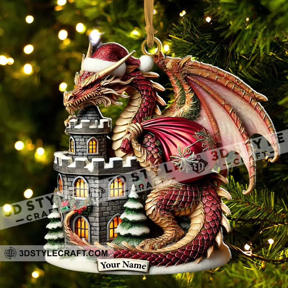 Custom Ornament Dragon Castle Christmas Decor