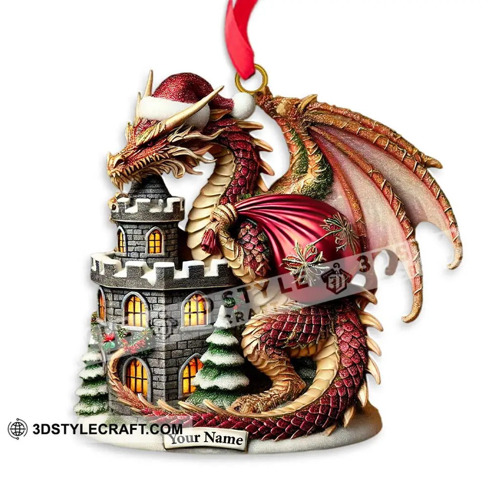 Custom Ornament Dragon Castle Christmas Decor