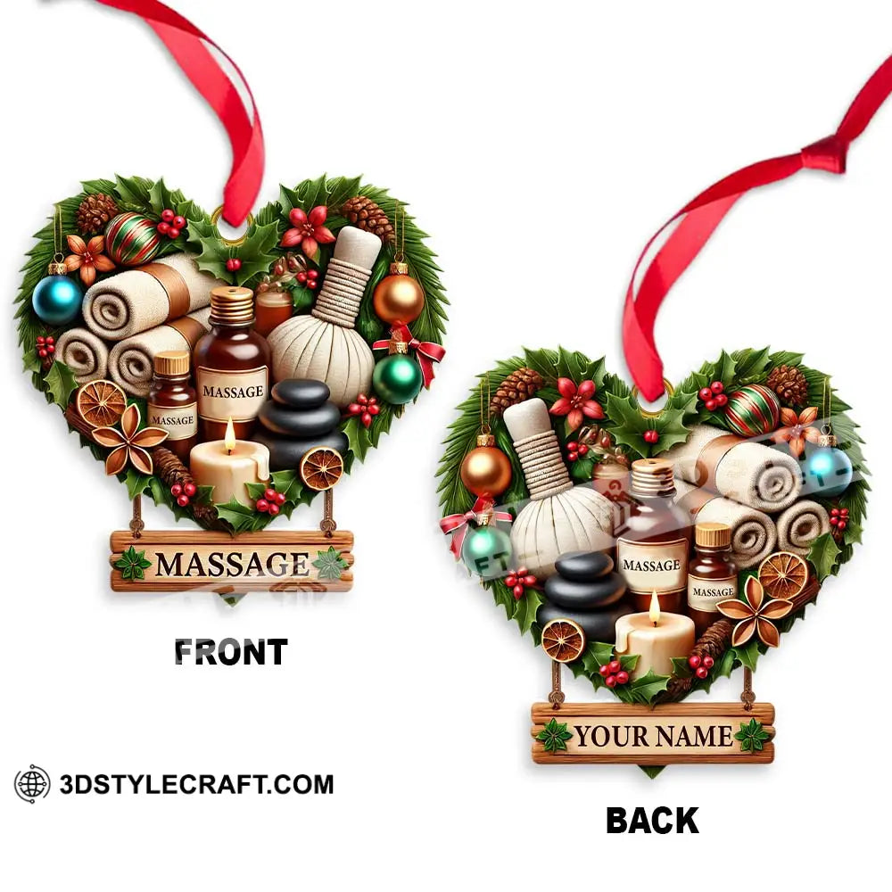 Custom Ornament Heart Of Massage Christmas Decor