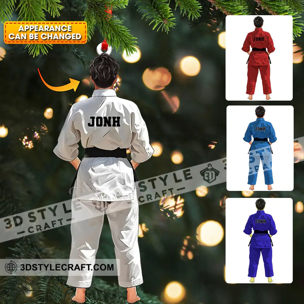 Custom Ornament Judo Outfit Christmas Decor 3.54’’ / 1