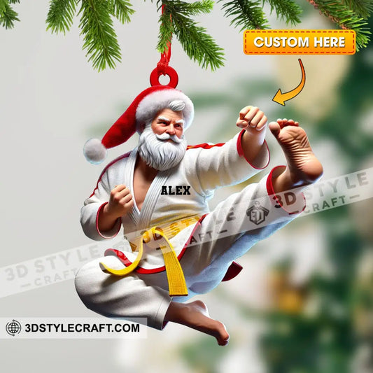 Custom Ornament Judo Santa Christmas Decor 3.54’’ / 1