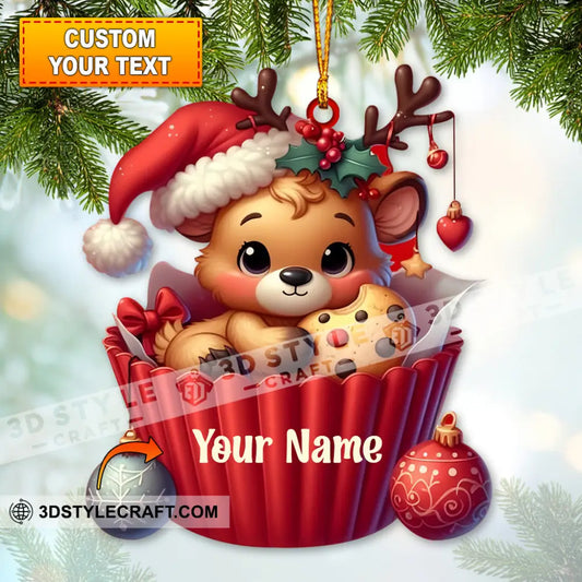 Custom Ornament Little Deer Christmas Decor 3.54’’ / 1