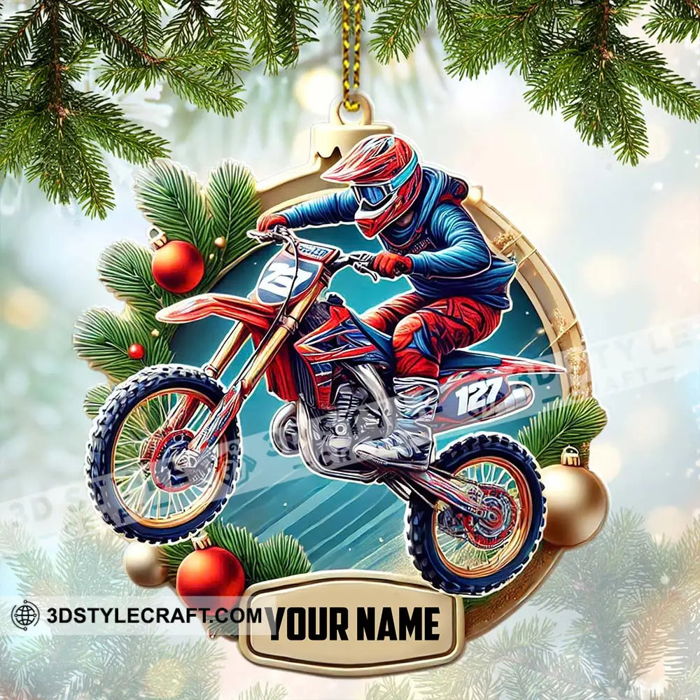 Custom Ornament Motocross Christmas Decor