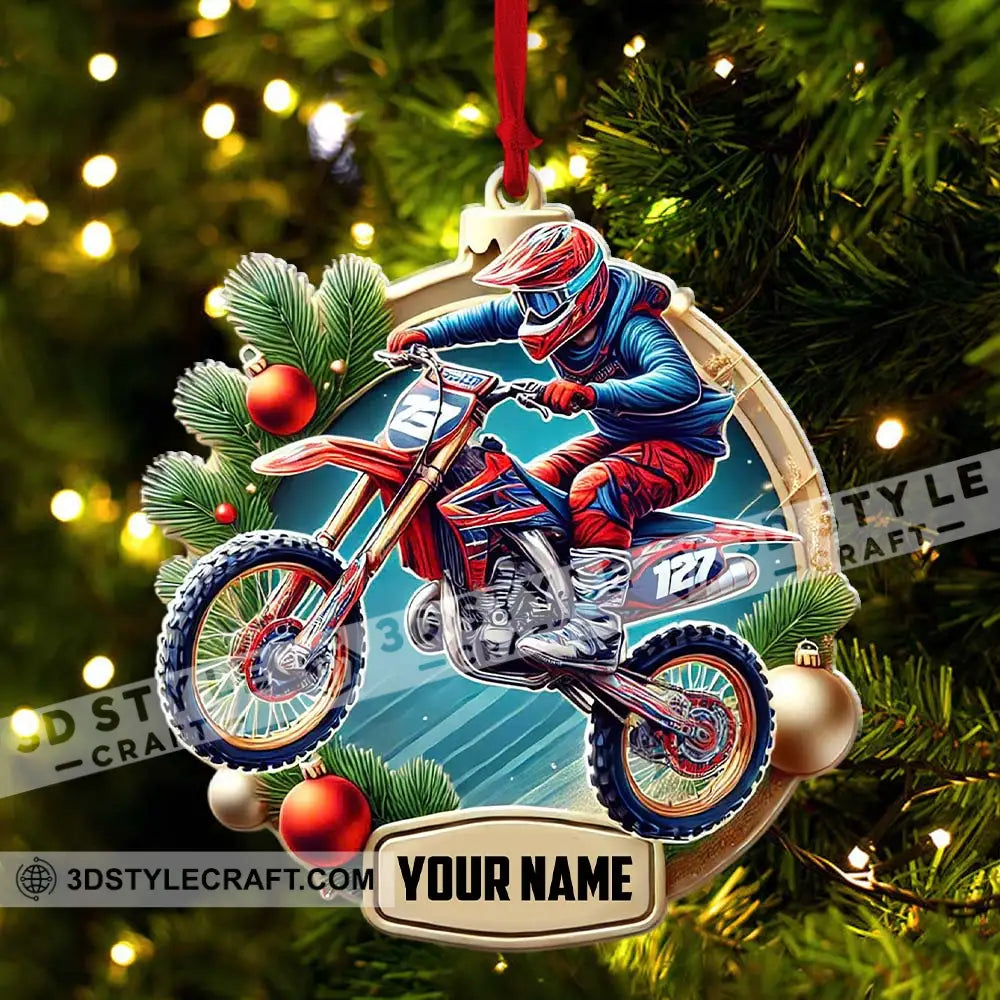 Custom Ornament Motocross Christmas Decor