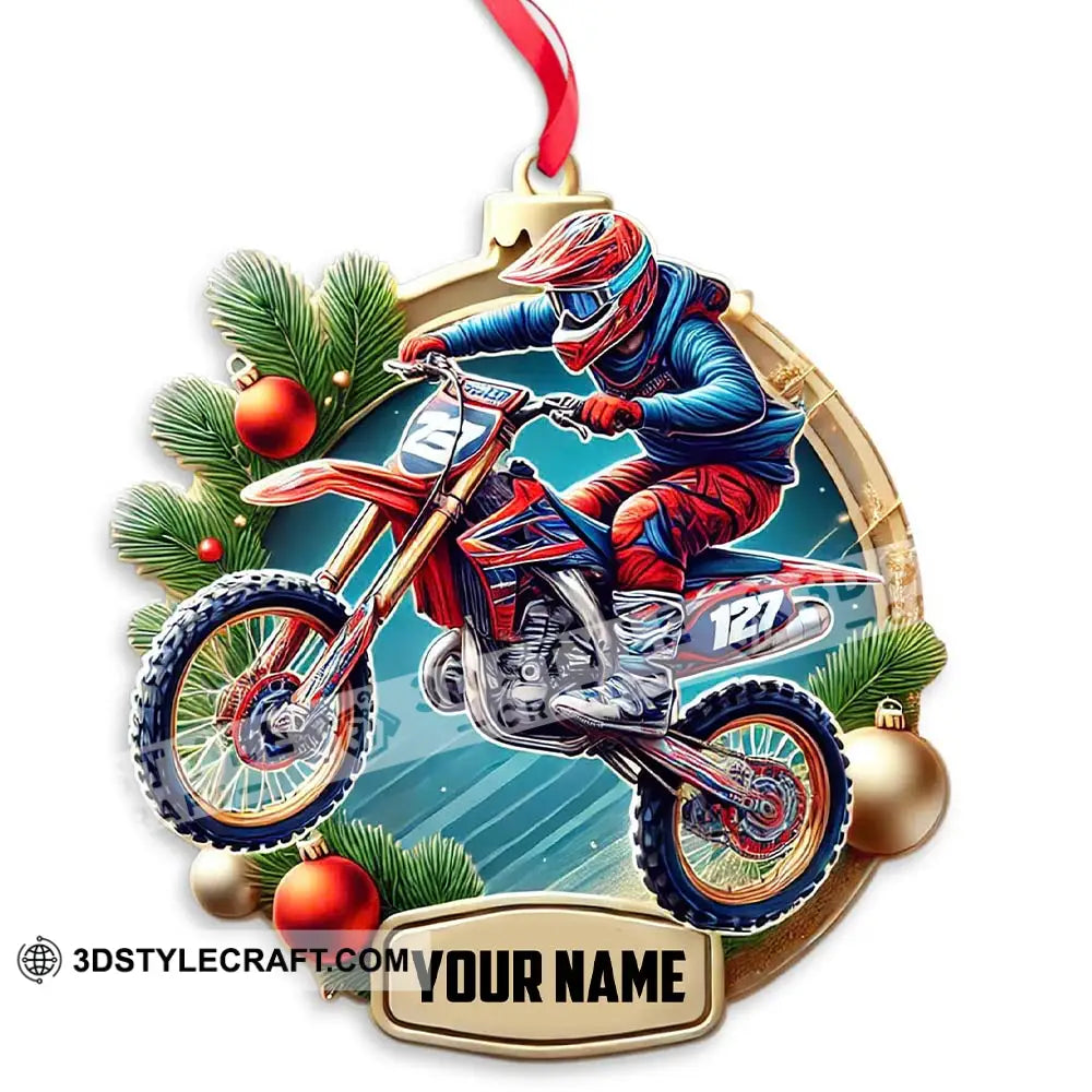 Custom Ornament Motocross Christmas Decor