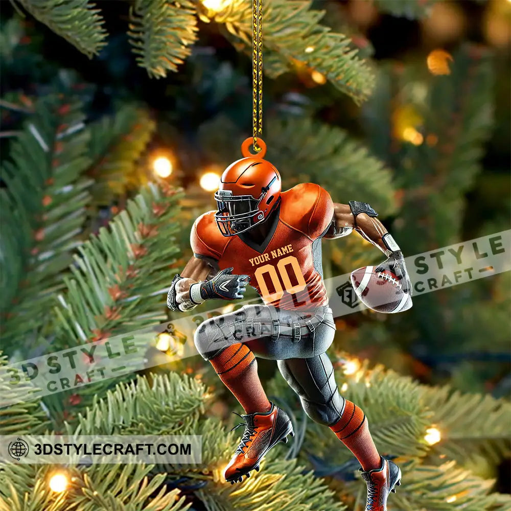 Custom Ornament Rugby Player Christmas Decor