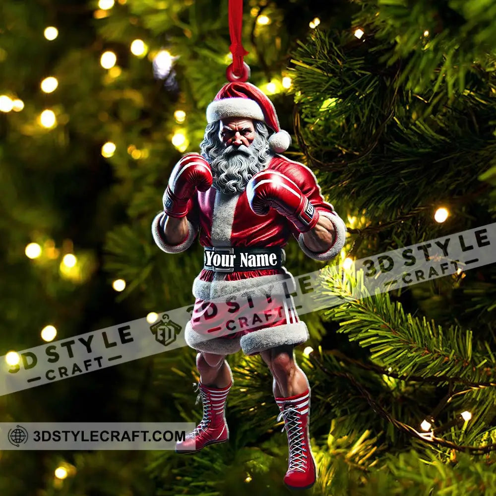 Custom Ornament Santa Boxing Christmas Decor