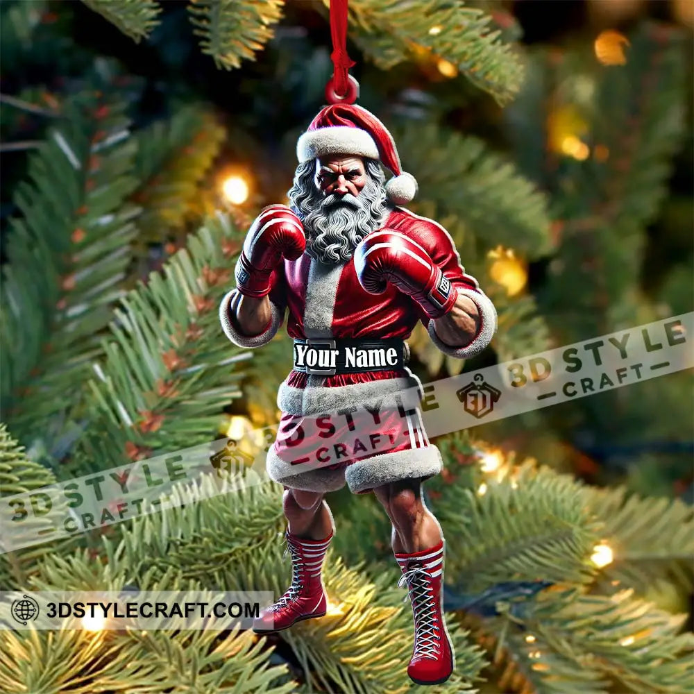 Custom Ornament Santa Boxing Christmas Decor