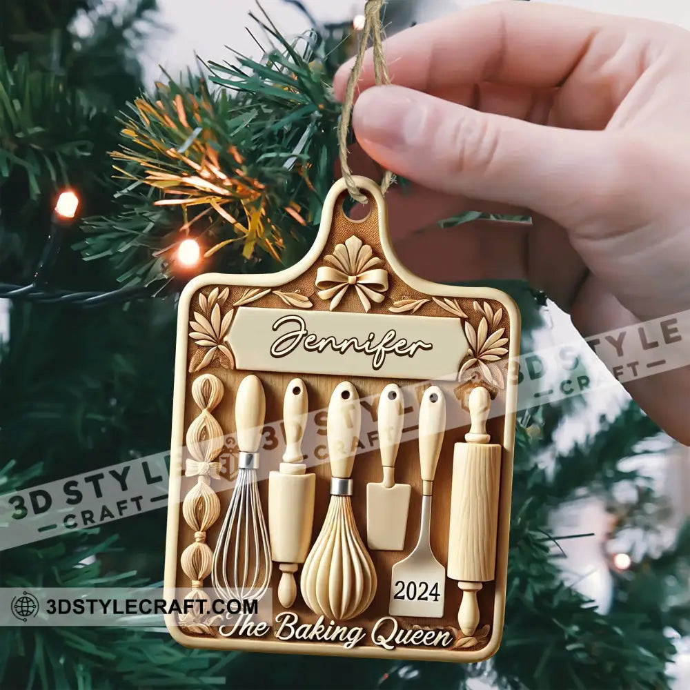 Custom Ornament The Baking Queen Christmas Decor