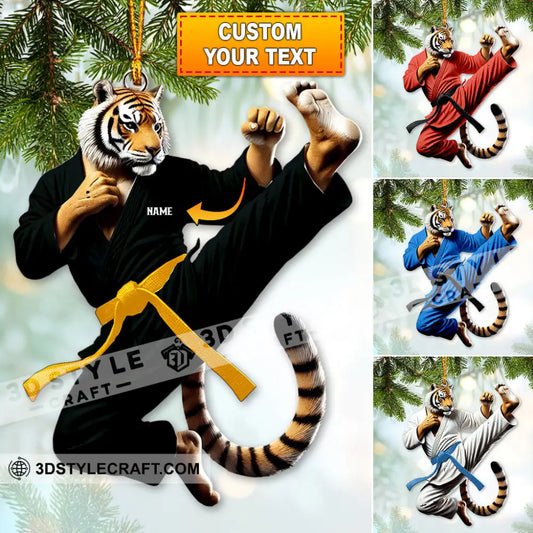 Custom Ornament Tiger Kung Fu Christmas Decor 3.54’’ / 1