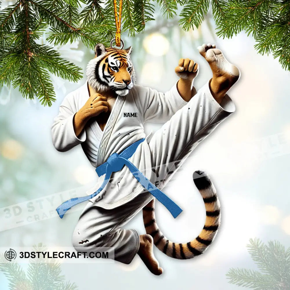 Custom Ornament Tiger Kung Fu Christmas Decor