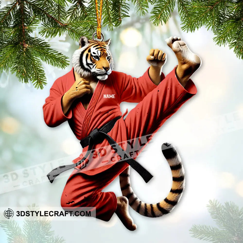 Custom Ornament Tiger Kung Fu Christmas Decor