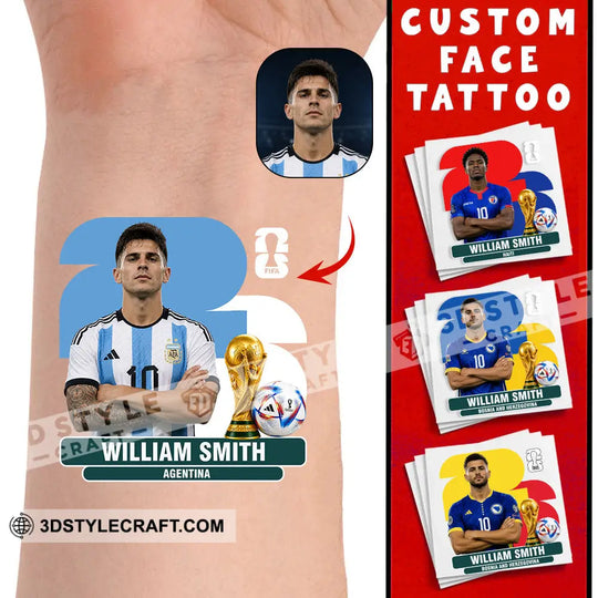 Custom Temporary Tattoo, Personalized Tattoo, Fake Tattoo style option 1