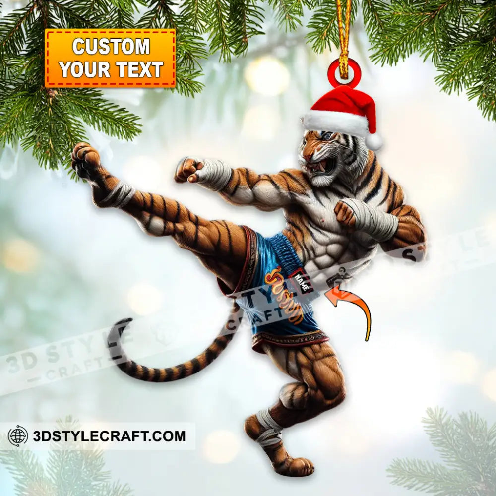 Custom Tiger Muay Thai Ornament Personalized 3.54’’ / 1