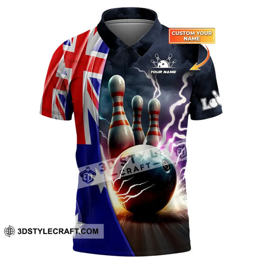 Custom Unisex Shirt Bowling Australia Polo T-Shirt For Lovers