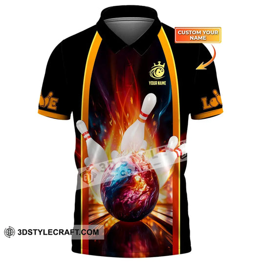 Custom Unisex Shirt, Bowling Polo Shirt, Bowling T-Shirt, Shirt For Bowling Lovers style option 1