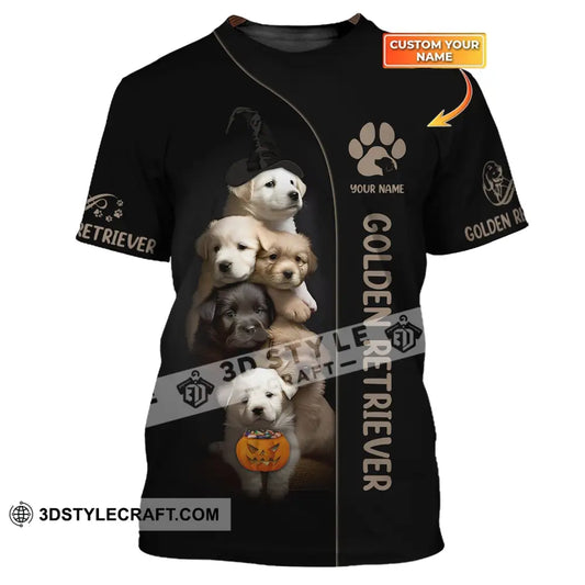 Custom Unisex Shirt Golden Retriever Halloween T-Shirt Hoodie Pet / S