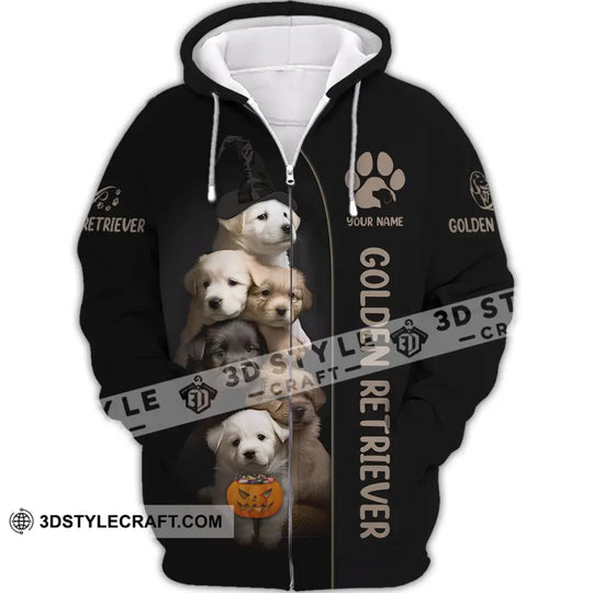 Custom Unisex Shirt, Golden Retriever Halloween T-Shirt, Halloween Hoodie, Pet Shirt Halloween style option 2