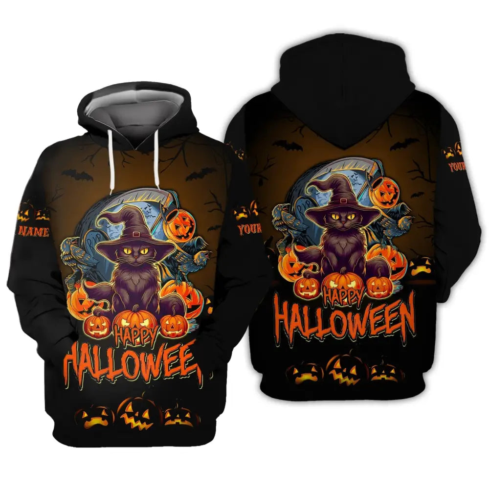 Custom Unisex Shirt Halloween T-Shirt Hoodie For Zipper / S