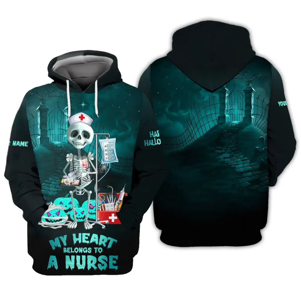 Custom Unisex Shirt Nurse Halloween T-Shirt Hoodie For / S