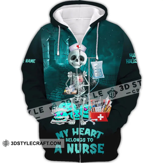 Custom Unisex Shirt, Nurse Halloween T-Shirt, Halloween Hoodie, Shirt For Halloween style option 2