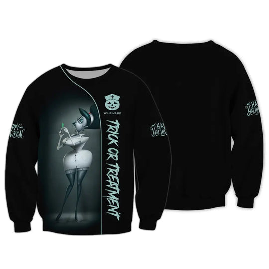 Custom Woman Shirt, Nurse Halloween T-Shirt, Halloween Hoodie, Shirt For Halloween style option 4
