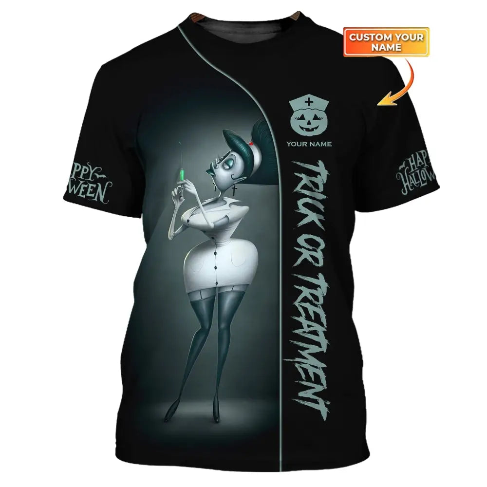 Custom Woman Shirt Nurse Halloween T-Shirt Hoodie For