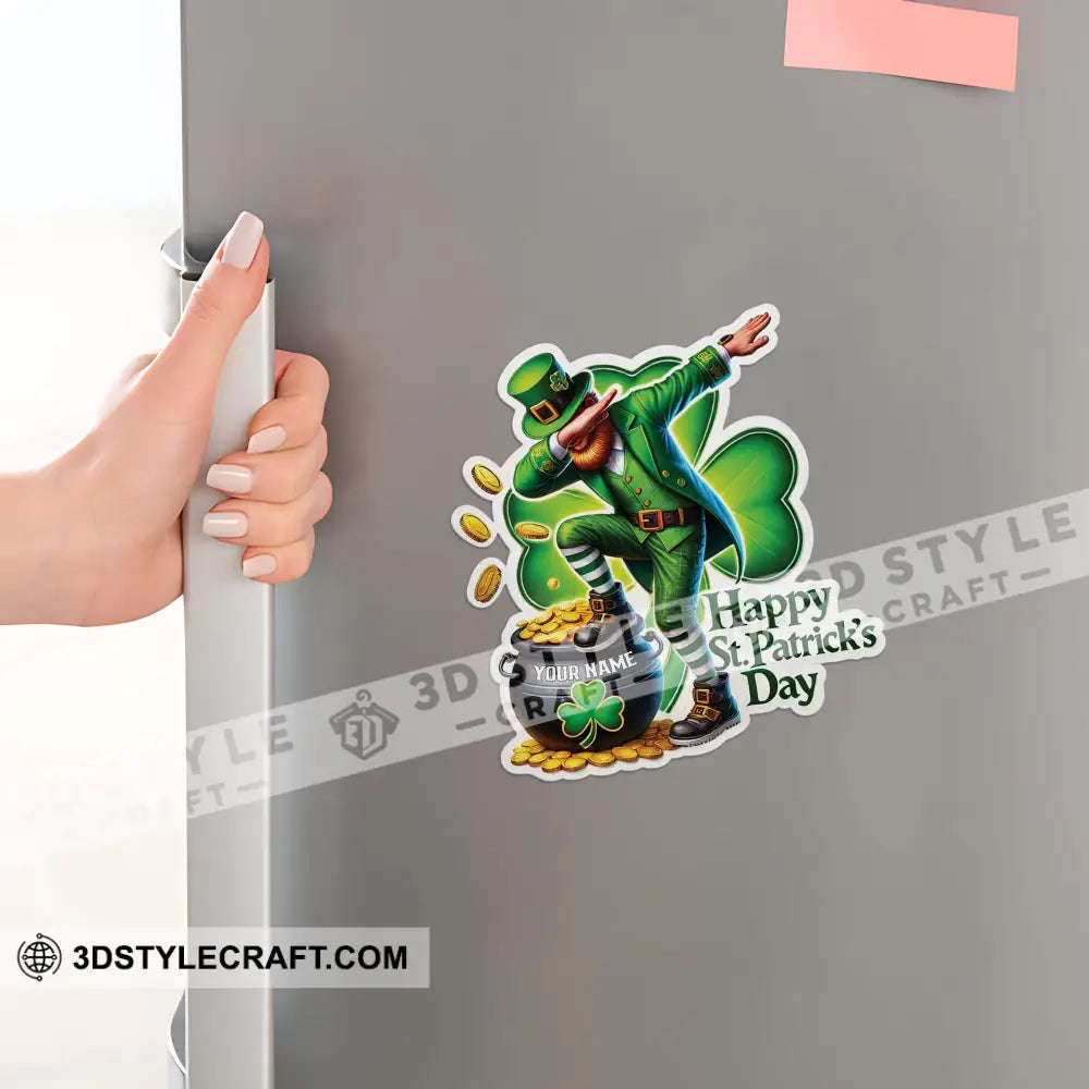 Dab Happy St.patrick’s Day Fridge Magnet - Personalized