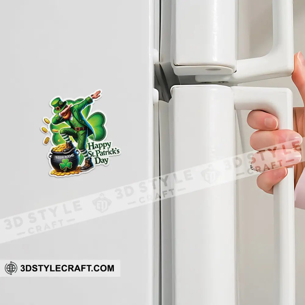 Dab Happy St.patrick’s Day Fridge Magnet - Personalized