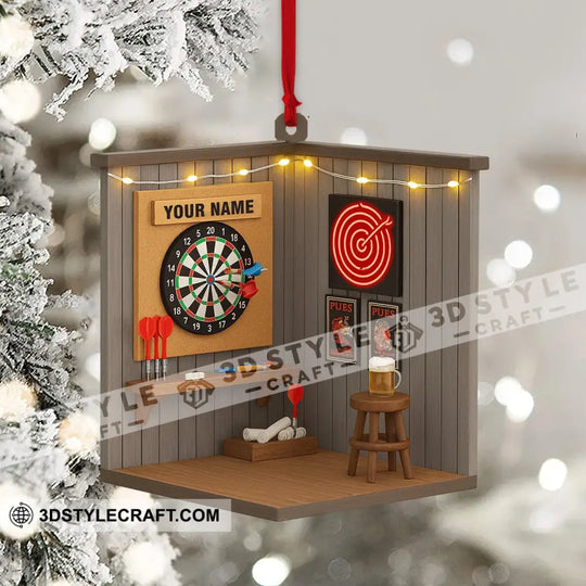 Darts Corner, Home Decor, Christmas Ornament, Personalized Ornament style option 4