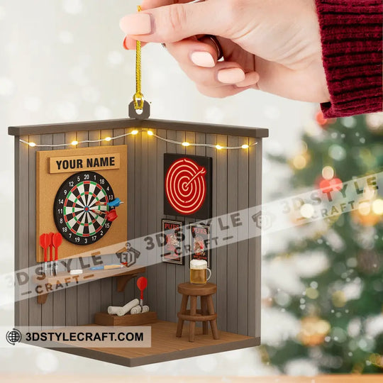 Darts Corner, Home Decor, Christmas Ornament, Personalized Ornament style option 2