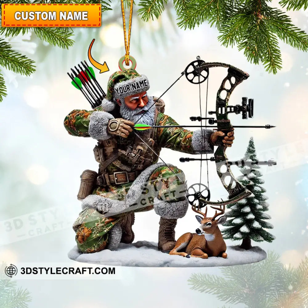 Deer Hunter Christmas Ornament Personalized 3.54’’ / 1