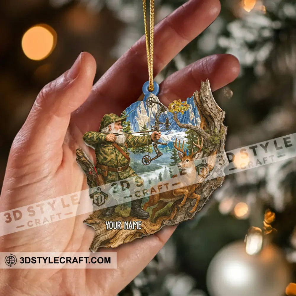 Deer Hunting Santa Home Decor Christmas Ornament Personalized Ornament Ornament