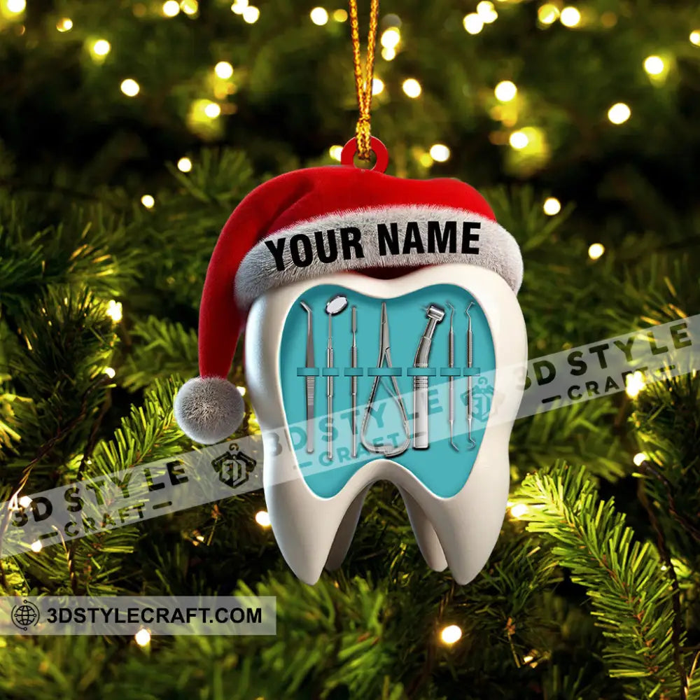 Dentist Christmas Home Decor Ornament Personalized