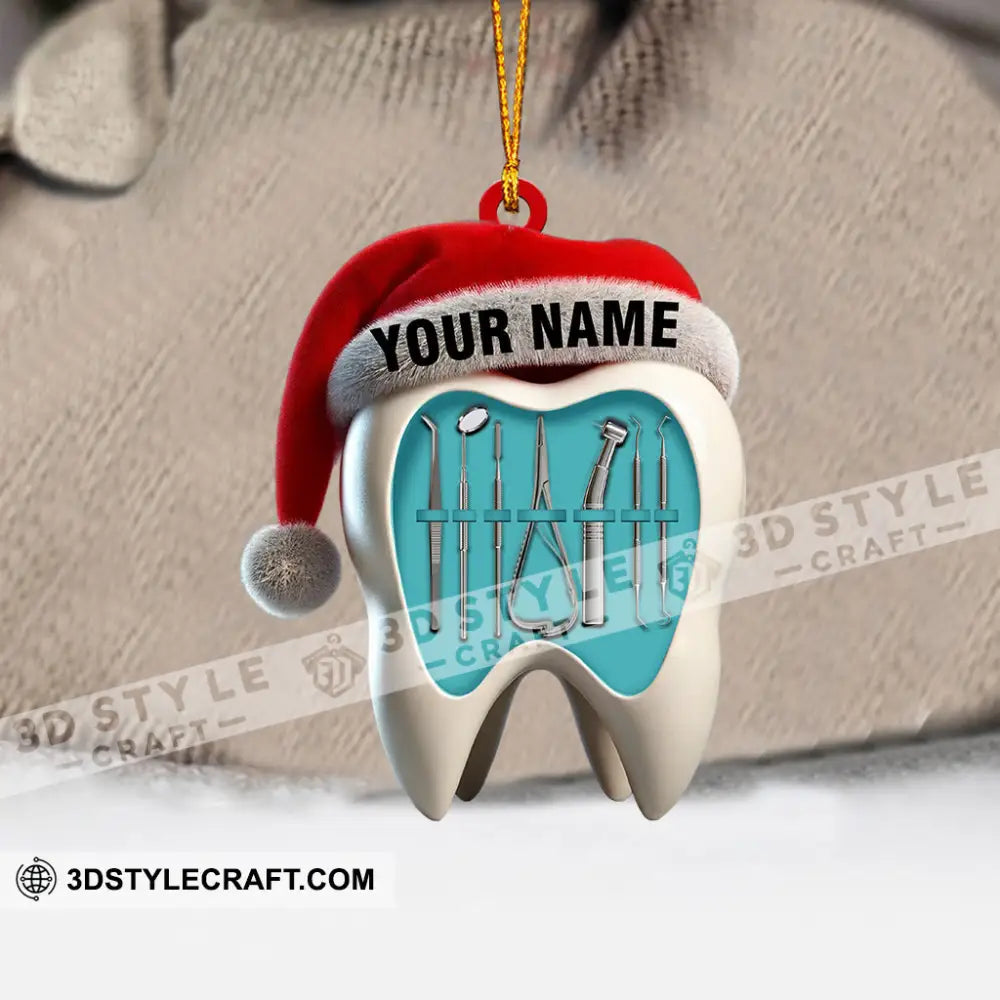 Dentist Christmas Home Decor Ornament Personalized