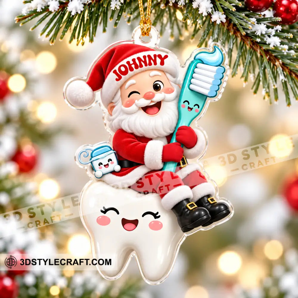 Dentist Santa Home Decor Christmas Ornament Personalized Ornament - Ornament