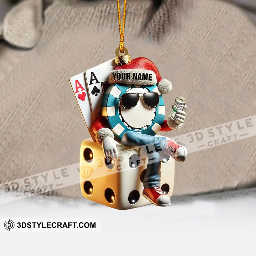 Dice Home Decor Christmas Ornament Personalized