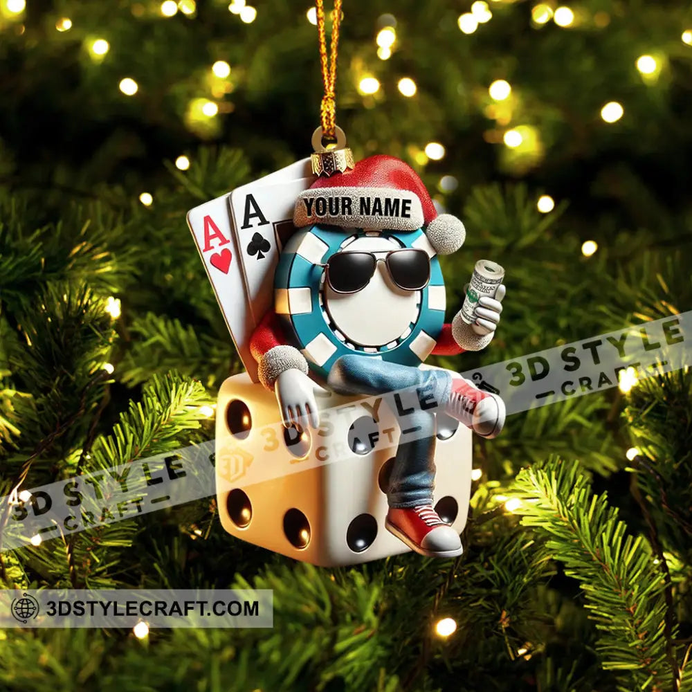 Dice Home Decor Christmas Ornament Personalized