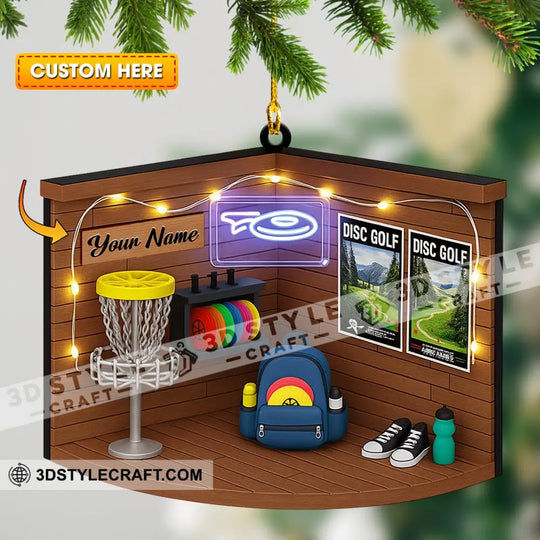 Disc Golf Corner Home Decor, Christmas Ornament, Personalized Ornament style option 1