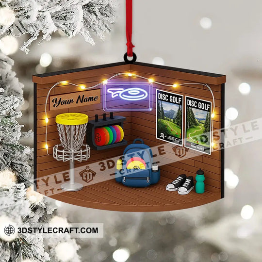 Disc Golf Corner Home Decor, Christmas Ornament, Personalized Ornament style option 4